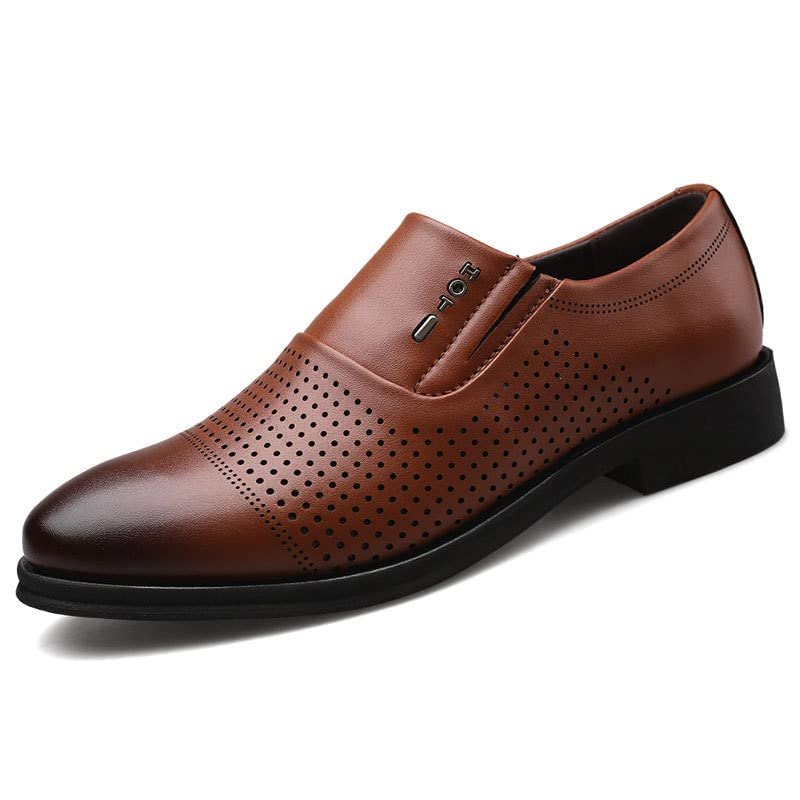 HINDOLA Men's Business Shoes Classic Black Patent Fashion Wedding Suit Shoes Leather Modern Formal Oxfords Lace Up Shoes for Men