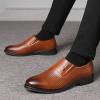 HINDOLA Men's Business Shoes Classic Black Patent Fashion Wedding Suit Shoes Leather Modern Formal Oxfords Lace Up Shoes for Men view 2