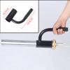 DYK&NX L-Handle Olympic Barbell Bars Rubber Grip, Single Arm Landmine T-Bar Row for Back and Leg Squat Exercises,Heavy Duty Steel for Home Fitness view 4