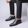 HINDOLA Men's Business Shoes Classic Black Patent Fashion Wedding Suit Shoes Leather Modern Formal Oxfords Lace Up Shoes for Men view 2
