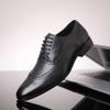 HINDOLA Men's Business Shoes Classic Black Patent Fashion Wedding Suit Shoes Leather Modern Formal Oxfords Lace Up Shoes for Men view 4