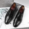 HINDOLA Men's Business Shoes Classic Black Patent Fashion Wedding Suit Shoes Leather Modern Formal Oxfords Lace Up Shoes for Men view 3