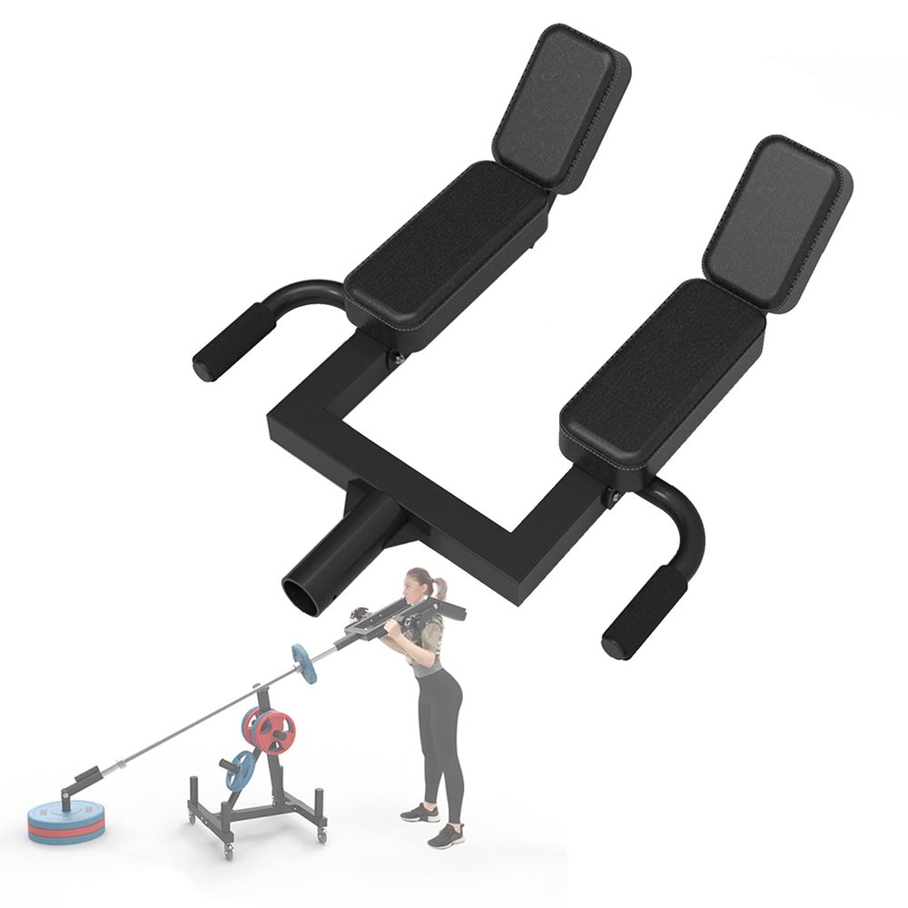DYK&NX Safety Squat Shoulder Bar, Shoulder Press Grip Landmine Handle with 2 Foam Grip with Made of Sturdy Steel for Deadlift Squat Exercises