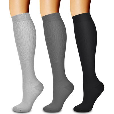 Laite Hebe 3 Pack Compression Sock-Compression Sock for Women and Men-Best for Running,Sports
