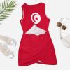 Elegant Casual Skirt Tunisia Flag Girls Summer Sunny Beach Dress 3XL view 3