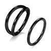AROWRO Helix Conch Rook Lobe Earrings 12mm 16G 2Pcs Black Double Open Stack Sleeper Earring 316L Surgical Steel Cartilage Daith Tragus Piercing Jewelry Septum Clicker