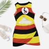 Elegant Casual Skirt Uganda Flag Girls Summer Sunny Beach Dress 4XL view 3