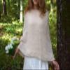 Wedding Knitted Shawl Knit Wedding Wrap Bridal Cape Bridal Sweater Mohair Bridal Scarves Poncho Ivory White Shrug Shoulder Cover up Stole (White) view 3
