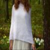 Wedding cape shawl Knit wedding wrap mohair bridal scarves poncho ivory white bridal cape women scarf shrug shoulder cover up Knitted stole (ivory) view 3