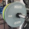 NEXO 10LB Rubber Bumper Plate Pair - Premium Matte Gray Finish 2x 10LB Cross Training Weight Plates view 4