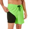 BRISIRA Mens Swim Trunks Swim Shorts Quick Dry 5 inch Inseam Beach Shorts with Compression Liner and Zipper Pocket view 1