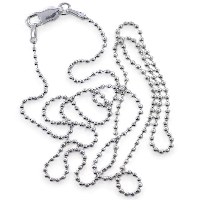 20 Inch 1.5mm .925 Sterling Silver Ball Chain Necklace