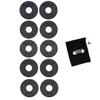 Micro Gainz 1-Inch Center Hole Standard Fractional Weights Plate Sets, 10 Piece Dumbbell & Barbell Set of Plates with Bag for Strength Training and Weight Lifting, Made In USA (Black) view 1