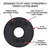 Micro Gainz 1-Inch Center Hole Standard Fractional Weights Plate Sets, 10 Piece Dumbbell & Barbell Set of Plates with Bag for Strength Training and Weight Lifting, Made In USA (Black) view 2