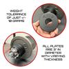 Micro Gainz 1-Inch Center Hole Standard Fractional Weights Plate Sets, 10 Piece Dumbbell & Barbell Set of Plates with Bag for Strength Training and Weight Lifting, Made In USA (Black) view 4