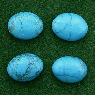 4-14x7.5 Marquise Synthetic Turquoise Cabochon Gem