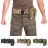 Tactical Battle Belt Set, Slim Airsoft Molle Belt, Shooting Hunting Game Belts with Metal Quick-Release Buckle, Tactical Molle Pouch Included, CP Camouflage view 1