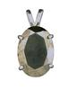 14x10 Oval Natural Faceted Pyrite Gemstone Gem Stone Sterling Pendant ebs5934 view 1