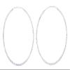 2 1/3 Inch Hoop Diamond Cut Brilliant Effect Pair Earrings Sterling Silver PSE40 view 1