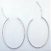 2 1/3 Inch Hoop Diamond Cut Brilliant Effect Pair Earrings Sterling Silver PSE40 view 2
