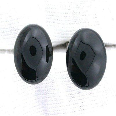 12mm Round Natural Black Onyx Cabochon Cab Gemstone Gem Cufflink Cuff Link CL13