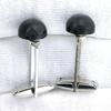 12mm Round Natural Black Onyx Cabochon Cab Gemstone Gem Cufflink Cuff Link CL13 view 2