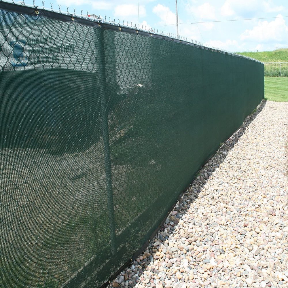 Douglas Privacy Screen 68" X 50' Finished Panel for Tennis Fences w/Hems & Grommets - (Black)