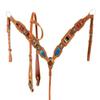 Showman Browband Headstall & Breast Collar Set with Wool Serape Inlay view 1