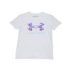 Under Armour Girl's Tech Solid Print Big Logo Short Sleeve Crew Neck (Big Kids) White/Oxford Blue XL (18-20 Big Kid) view 1