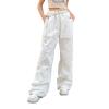 Womens Baggy Cargo Pants Casual Low Waist Adjustable Drawstring Joggers Sweatpants Trousers Punk Streetwear view 1