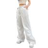 Womens Baggy Cargo Pants Casual Low Waist Adjustable Drawstring Joggers Sweatpants Trousers Punk Streetwear view 3