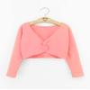 Daydance V-Neck Girl's Dance Tops Cropped Ballet Warm Up Sweater for Leotards, Long Sleeve view 3