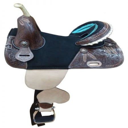 Double T 16" Leather Treeless Saddle