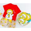 Summer Boys Toddler Cartoon Duck Printed Short Sleeve T-Shirt Tee Tops+Shorts Loose Homewear,Girl 12-18 Months Red view 4