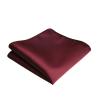 Branduce Solid Burgundy Tie for Men Wedding 8cm Classic Business Silk Wine Red Tie and Pocket Square Set Plain Necktie Handkerchief Clip Set (TA01-06) view 4