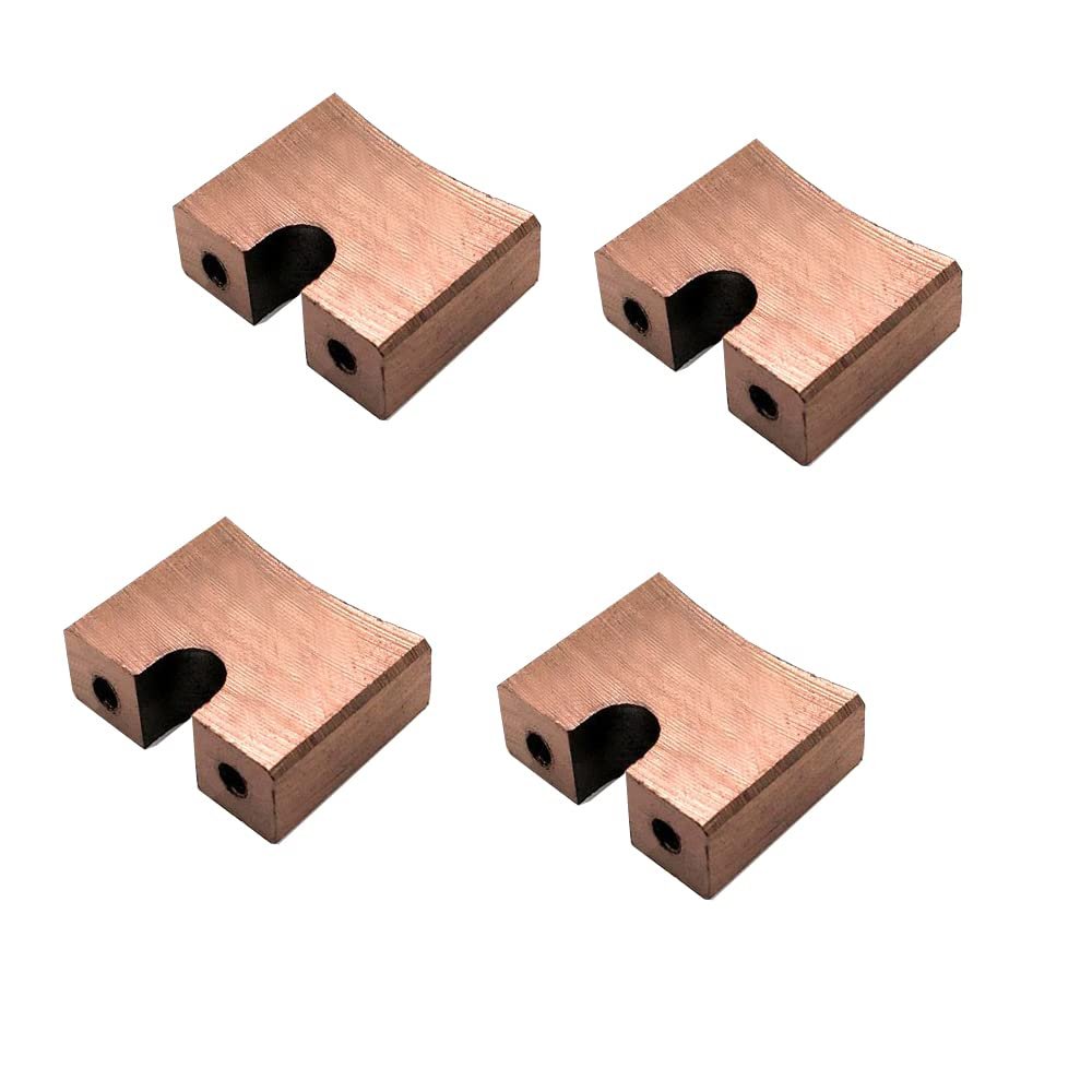4PCS MEIMRSHLY Marine Stern Shaft Grounding carbon brush holder for Slip Ring Conductive device (10 * 32 * 25mm Cu90)