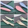 Zoyiancy 4 Sets Wheat Straw Cutlery Set, Reusable Flatware Set for Travel view 2