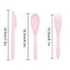 Zoyiancy 4 Sets Wheat Straw Cutlery Set, Reusable Flatware Set for Travel view 3