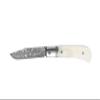 Genuine Damascus Portable Knife and Fork Steak Set for Picnic Outdoor Fine Dining Damascus Blade Rare buffalo Bone Handle Handmade view 2