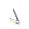 Genuine Damascus Portable Knife and Fork Steak Set for Picnic Outdoor Fine Dining Damascus Blade Rare buffalo Bone Handle Handmade view 4