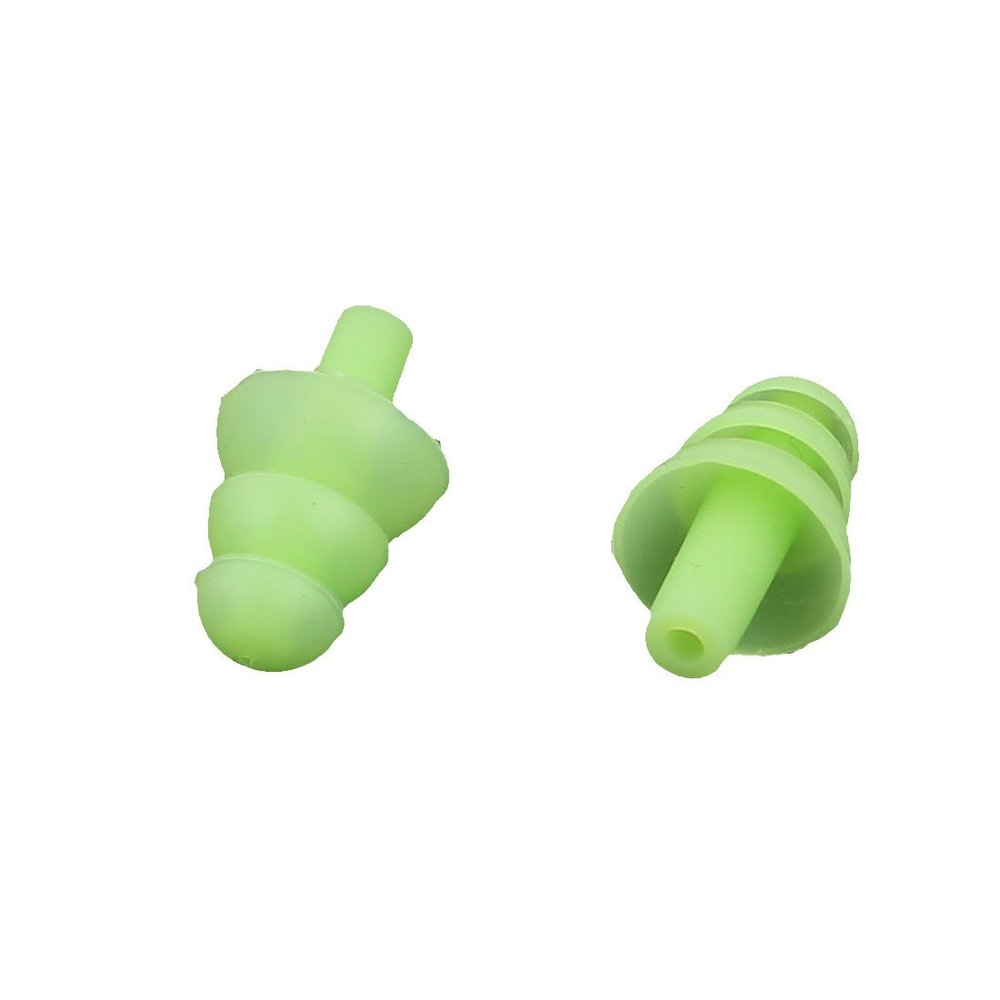 Ruilogod 1 Pairs Silicone Swimming Guard Protector Earplugs Green (id: 991 104 4e2 a13 a30