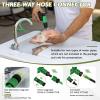 Avocahom Folding Fish Cleaning Table Portable Camping Sink Table with Faucet Drainage Hose & Sprayer Outdoor Fish Fillet Cleaning Station with Grid Rack & Knife Groove for Picnic Fishing, Grey view 4