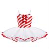 Moggemol Kids Girls Sequins Striped Tutu Dance Dress Figure Skating Dress Christmas Party Candy Cane Costume Candy 14 view 1