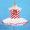 Moggemol Kids Girls Sequins Striped Tutu Dance Dress Figure Skating Dress Christmas Party Candy Cane Costume Candy 14 view 2