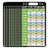 10 Pcs Golf Club Range Chart Card 2 x 3.5 inch Golfers Quick Reference Distance Card Golf Club Range Estimation Cheat Sheet Golfing Guide Cards for Golf Yardage Book Golf Club Scorecard view 1