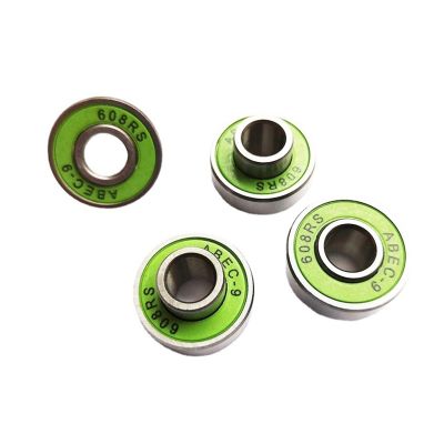 SUOFEILAIMU 16pcs 608RS Longboard Skateboards Inline Skates Roller Skate Bearing ABEC-9 Titanium-Plated Integral Shaft Bearings 8x22x12.6mm