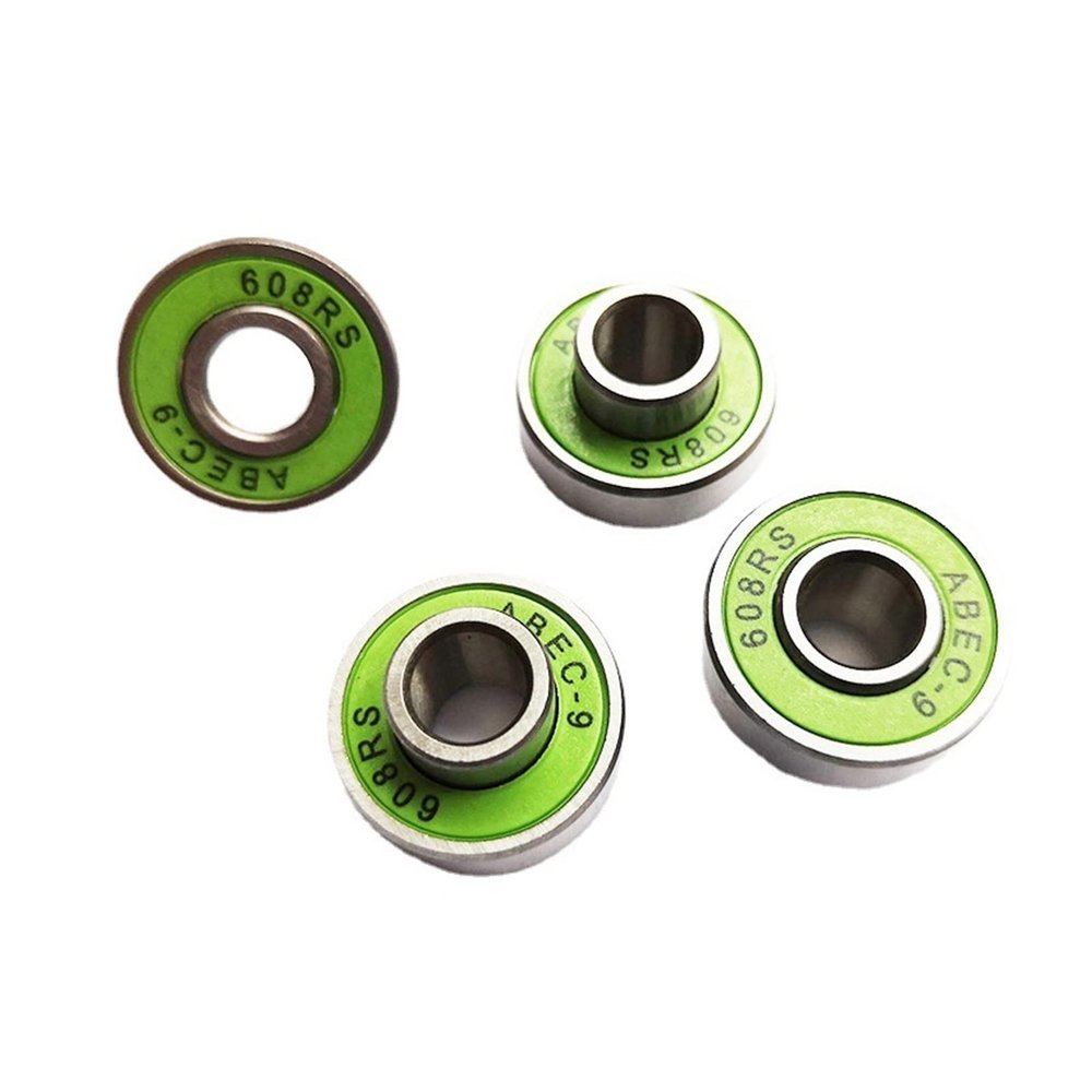 SUOFEILAIMU 16pcs 608RS Longboard Skateboards Inline Skates Roller Skate Bearing ABEC-9 Titanium-Plated Integral Shaft Bearings 8x22x12.6mm