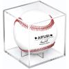 Baseball Display Case, UV Protected Acrylic Cube Baseball Holder Square Clear Box Memorabilia Display Storage Sports Official Baseball Autograph Display Case - Fits Official Size Ball(4 Pack