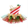 Moggemol Kids Girls Sequins Striped Tutu Dance Dress Figure Skating Dress Christmas Party Candy Cane Costume Colourful 10 view 2