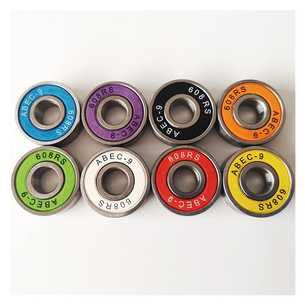 SUOFEILAIMU 16PCS 608 High Speed Skateboard Bearings ABEC-9 Roller Skates Drift Board Longboard Steel Bearing 8x22x7mm